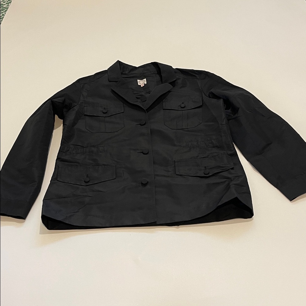 Ines De La Fressange Paris Classic Black Utility Jacket